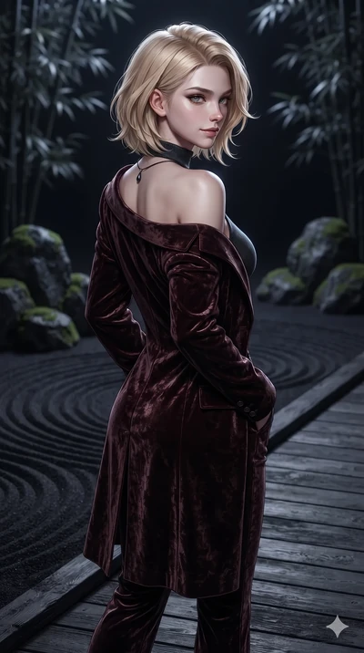score_9, masterpiece, best quality, ultra-detailed, high-budget anime keyframe, editorial fashion photography, tasteful artistic composition, Caucasian woman. close-up cowboy shot from the waist and thighs up, the character dominates the composition,