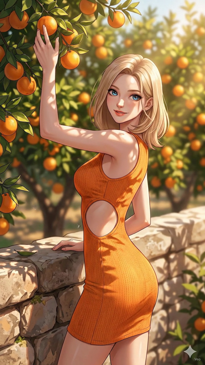 Character blinking, looking at camera with a subtle, natural expression, moving slowly and naturally. Their hair sways gently in a quiet draft of air while maintaining their original pose. The camera executes a very slow, smooth dolly-in. The backgro