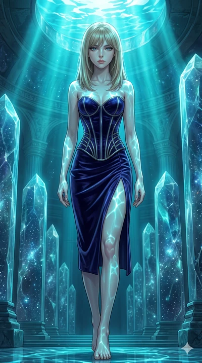 score_9, masterpiece, best quality, ultra-detailed, high-budget anime keyframe, editorial fashion photography, tasteful artistic composition, Japanese woman. low angle full-body shot from head to toe showing her feet, filling the entire 9:16 vertical