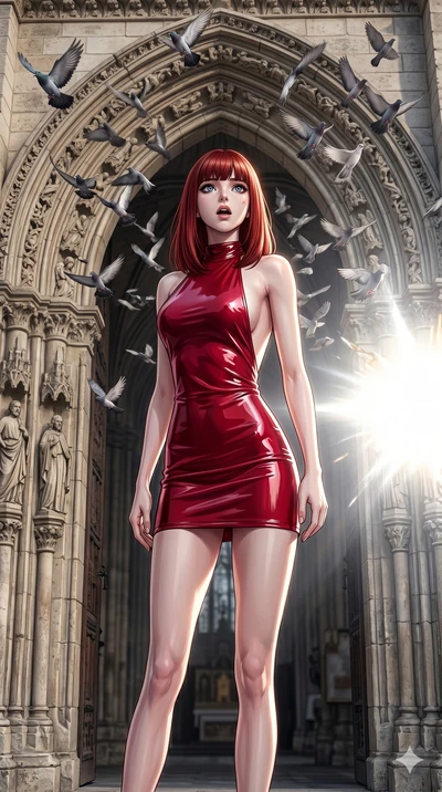 score_9, masterpiece, best quality, ultra-detailed, high-budget anime keyframe, editorial fashion photography, tasteful artistic composition, Caucasian woman, strictly human ears. cowboy shot from the thighs up, character and outfit filling the frame