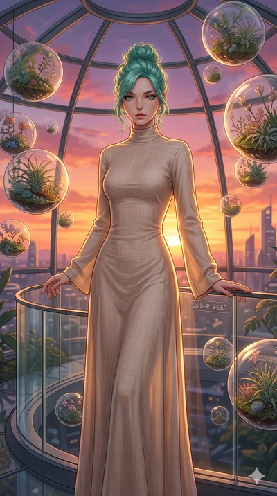 score_9, masterpiece, best quality, ultra-detailed, high-budget anime keyframe, editorial fashion photography, tasteful artistic composition, Japanese woman. cowboy shot from the thighs up, character and outfit filling the frame for maximum editorial