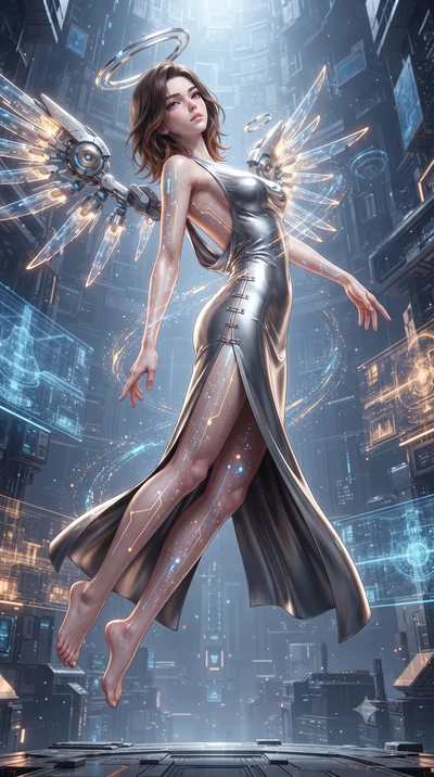 score_9, masterpiece, best quality, ultra-detailed, high-budget anime keyframe, editorial fashion photography, tasteful artistic composition, Korean woman. low angle full-body shot from head to toe showing her feet, filling the entire 9:16 vertical f