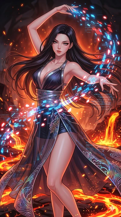 score_9, masterpiece, best quality, ultra-detailed, high-budget anime movie keyframe, cinematic anime lighting, intricate line art, Caucasian (strictly human ears) anime girl. Upper body filling screen focusing on her alluring features and slim-fit s