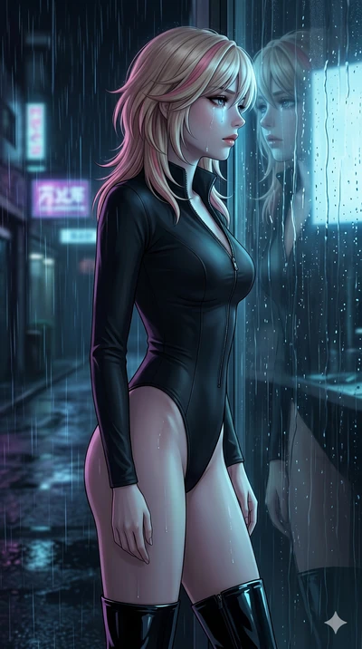 score_9, masterpiece, best quality, ultra-detailed, high-budget anime keyframe, editorial fashion photography, tasteful artistic composition, Japanese woman. cowboy shot from the thighs up, character and outfit filling the frame for maximum editorial