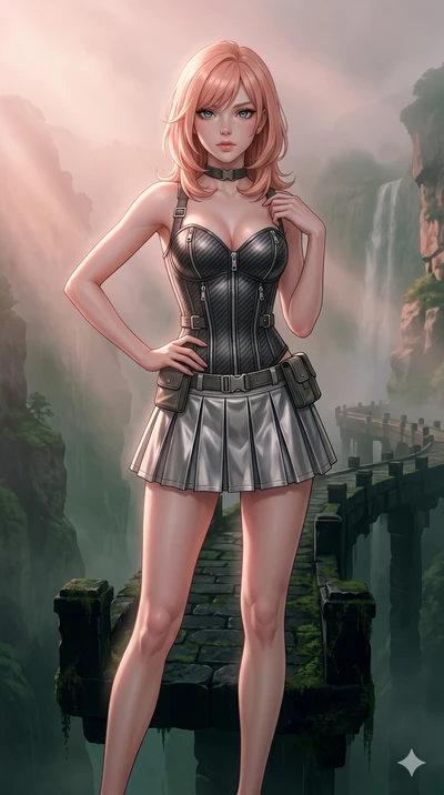 score_9, masterpiece, best quality, ultra-detailed, high-budget anime keyframe, editorial fashion photography, tasteful artistic composition, Japanese woman. cowboy shot from the thighs up, character and outfit filling the frame for maximum editorial