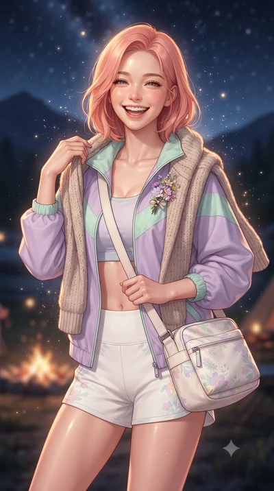 score_9, masterpiece, best quality, ultra-detailed, high-budget anime keyframe, editorial fashion photography, tasteful artistic composition, Japanese woman. close-up cowboy shot from the waist and thighs up, the character dominates the composition, 