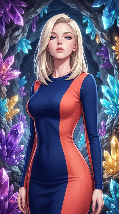 score_9, masterpiece, best quality, ultra-detailed, high-budget anime keyframe, editorial fashion photography, tasteful artistic composition, Caucasian woman, strictly human ears. close-up cowboy shot from the waist and thighs up, the character domin