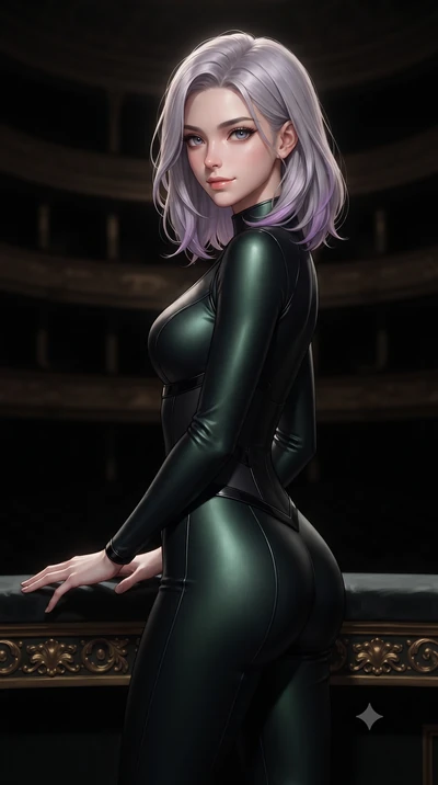 score_9, masterpiece, best quality, ultra-detailed, high-budget anime keyframe, editorial fashion photography, tasteful artistic composition, Caucasian woman. close-up cowboy shot from the waist and thighs up, the character dominates the composition,