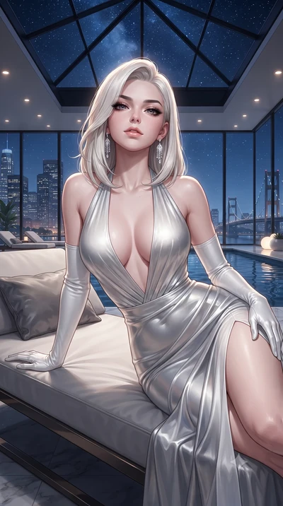 score_9, masterpiece, best quality, ultra-detailed, high-budget anime keyframe, editorial fashion photography, tasteful artistic composition, Caucasian woman. close-up cowboy shot from the waist and thighs up, the character dominates the composition,