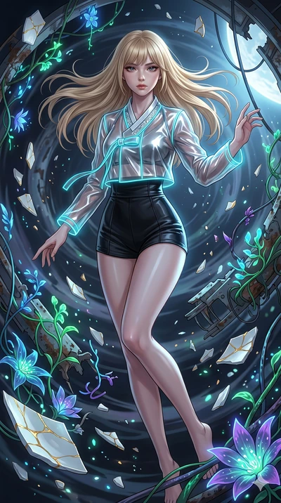 score_9, masterpiece, best quality, ultra-detailed, high-budget anime keyframe, editorial fashion photography, tasteful artistic composition, Japanese woman. upper body close-up from the thighs up, character filling the screen for maximum presence. s