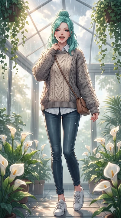 score_9, masterpiece, best quality, ultra-detailed, high-budget anime keyframe, vibrant anime aesthetic, Japanese woman. low angle full-body shot from head to toe showing her feet, filling the entire 9:16 vertical frame with her statuesque presence, 
