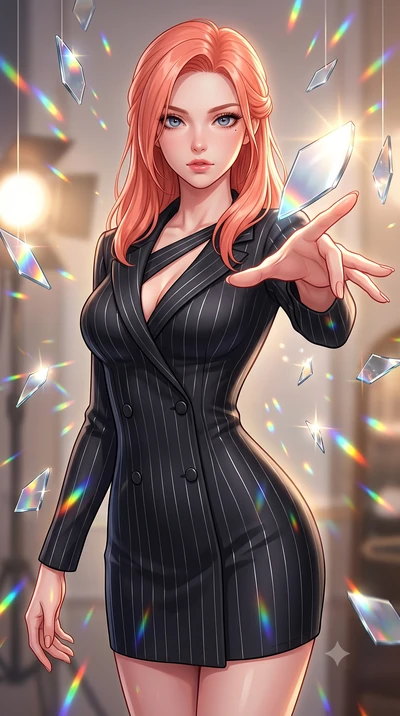 score_9, masterpiece, best quality, ultra-detailed, high-budget anime keyframe, editorial fashion photography, tasteful artistic composition, Japanese woman. close-up cowboy shot from the waist and thighs up, the character dominates the composition, 