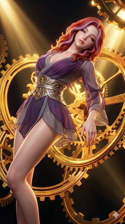 score_9, masterpiece, best quality, ultra-detailed, high-budget anime keyframe, semi-realistic 3D game render, Caucasian woman, strictly human ears. Upper body close-up from the thighs up, character filling the screen for maximum presence. She is int