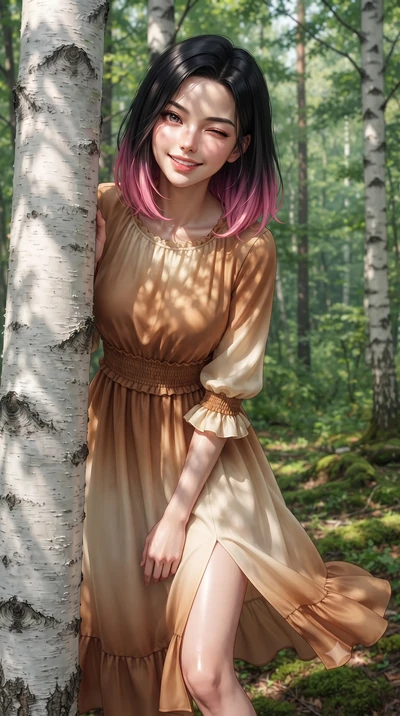score_9, masterpiece, best quality, ultra-detailed, high-budget anime keyframe, editorial fashion photography, tasteful artistic composition, Korean woman. close-up cowboy shot from the waist and thighs up, the character dominates the composition, fi