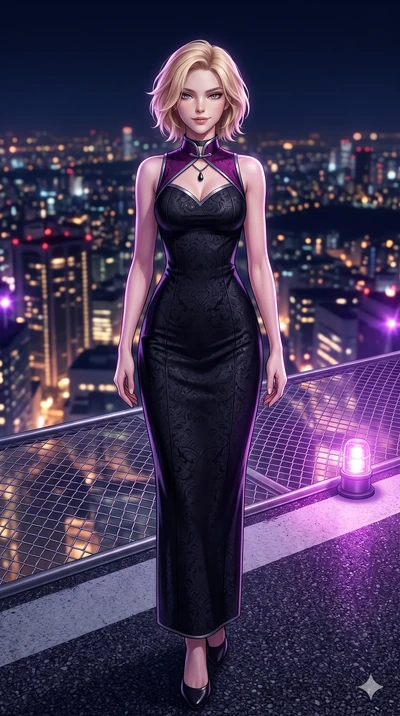 score_9, masterpiece, best quality, ultra-detailed, high-budget anime keyframe, semi-realistic 3D game render, editorial fashion photography, tasteful artistic composition, Caucasian woman. close-up cowboy shot from the waist and thighs up, the chara