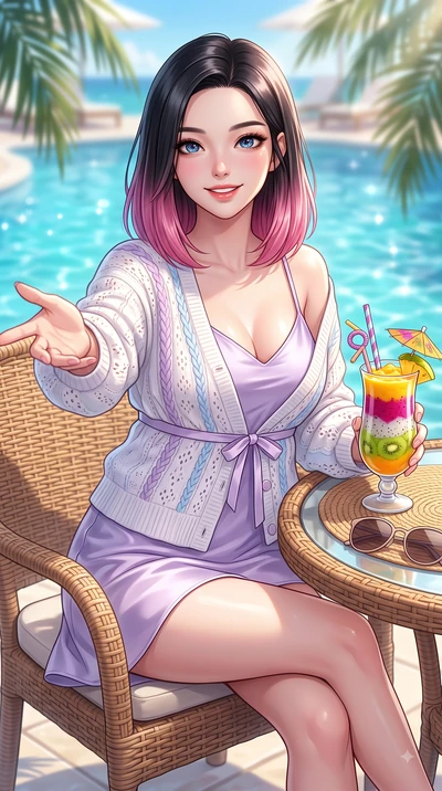 score_9, masterpiece, best quality, ultra-detailed, high-budget anime keyframe, editorial fashion photography, tasteful artistic composition, Korean woman. close-up cowboy shot from the waist and thighs up, the character dominates the composition, fi