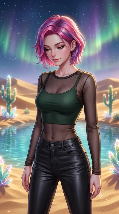score_9, masterpiece, best quality, ultra-detailed, high-budget anime keyframe, editorial fashion photography, tasteful artistic composition, Caucasian woman, strictly human ears. close-up cowboy shot from the waist and thighs up, the character domin