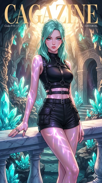 score_9, masterpiece, best quality, ultra-detailed, high-budget anime keyframe, editorial fashion photography, tasteful artistic composition, Japanese woman. cowboy shot from the thighs up, character and outfit filling the frame for maximum editorial