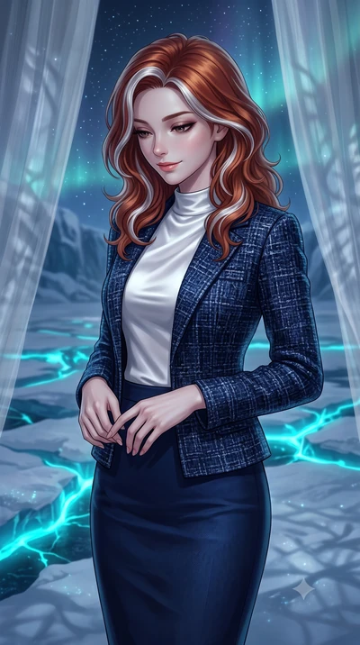 score_9, masterpiece, best quality, ultra-detailed, high-budget anime keyframe, editorial fashion photography, tasteful artistic composition, Caucasian woman, strictly human ears. close-up cowboy shot from the waist and thighs up, the character domin