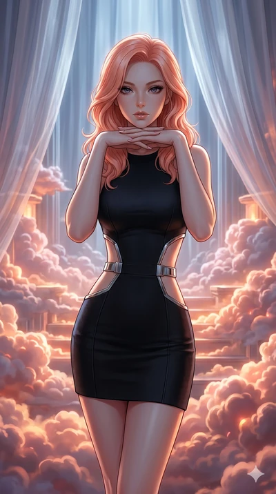 score_9, masterpiece, best quality, ultra-detailed, high-budget anime keyframe, editorial fashion photography, tasteful artistic composition, Japanese woman. cowboy shot from the thighs up, character and outfit filling the frame for maximum editorial