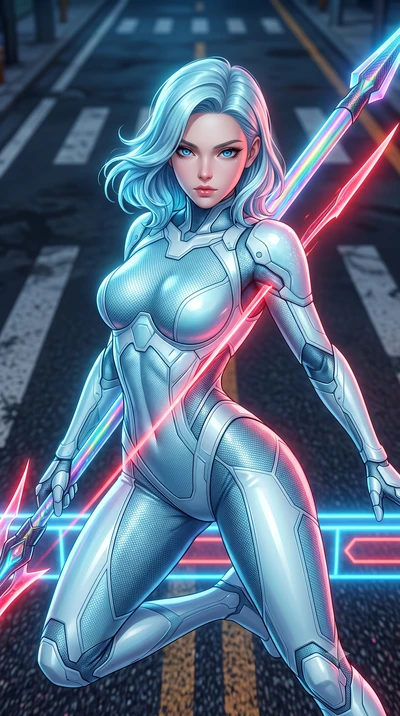 score_9, masterpiece, best quality, ultra-detailed, high-budget anime keyframe, semi-realistic 3D game render, editorial fashion photography, tasteful artistic composition, Korean woman. close-up cowboy shot from the waist and thighs up, the characte