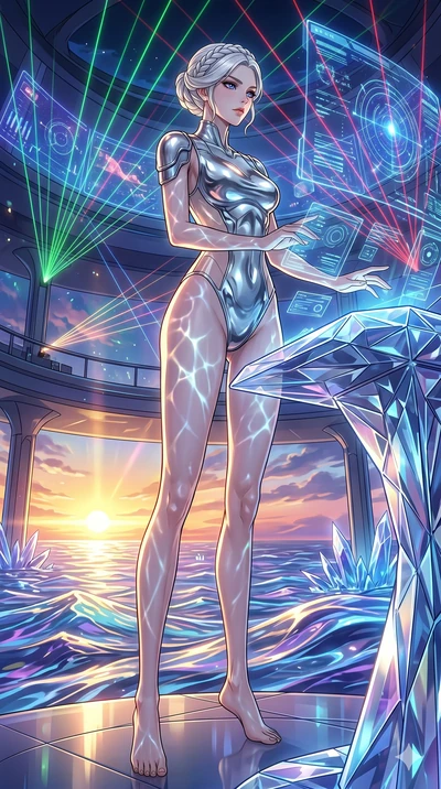score_9, masterpiece, best quality, ultra-detailed, High-budget Anime Keyframe, vibrant colors, fluid line-art, expressive lighting, cinematic composition, Ufotable-style visual effects, top-tier animation quality, Japanese woman with delicate and el