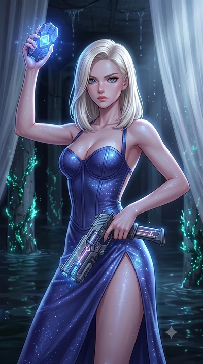 score_9, masterpiece, best quality, ultra-detailed, high-budget anime keyframe, editorial fashion photography, tasteful artistic composition, Caucasian woman, strictly human ears. close-up cowboy shot from the waist and thighs up, the character domin