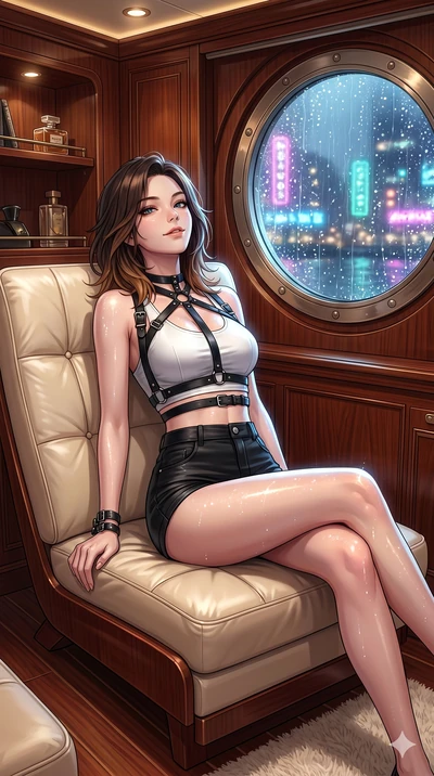 score_9, masterpiece, best quality, ultra-detailed, high-budget anime keyframe, editorial fashion photography, tasteful artistic composition, Korean woman. cowboy shot from the thighs up, character and outfit filling the frame for maximum editorial p