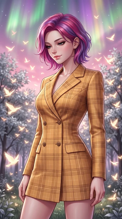 score_9, masterpiece, best quality, ultra-detailed, high-budget anime keyframe, editorial fashion photography, tasteful artistic composition, Caucasian woman, strictly human ears. close-up cowboy shot from the waist and thighs up, the character domin