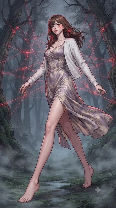 score_9, masterpiece, best quality, ultra-detailed, high-budget anime keyframe, gorgeous anime illustration, with clean line-art and distinct ink outlines, Korean woman. low angle full-body shot from head to toe showing her feet, filling the entire 9