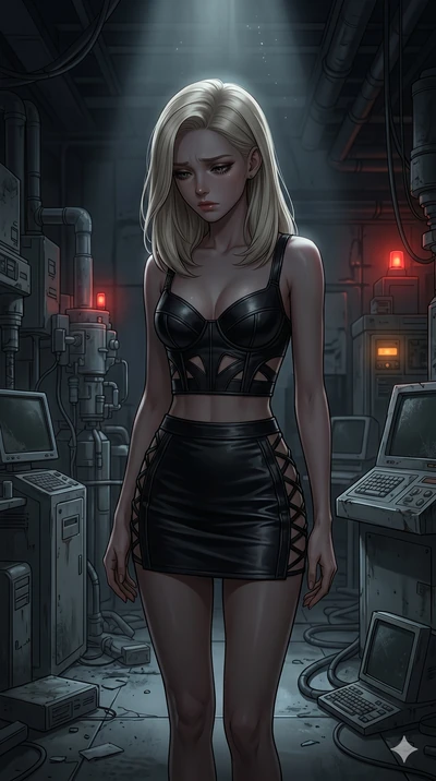 score_9, masterpiece, best quality, ultra-detailed, high-budget anime keyframe, editorial fashion photography, tasteful artistic composition, Caucasian woman, strictly human ears. cowboy shot from the thighs up, character and outfit filling the frame