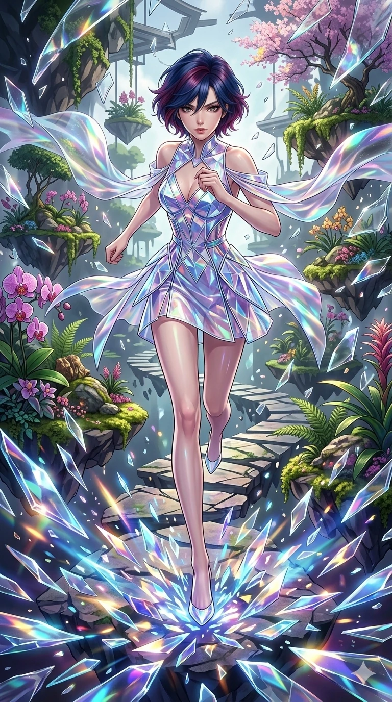 score_9, masterpiece, best quality, ultra-detailed, Set A: High-budget Anime Keyframe, Japanese woman in a cinematic setting. Cinematic lighting, vibrant colors, dramatic shadows, 2k, ultra detail, master piece, 9:16 ratio. Image Identifier: image_45.jpg