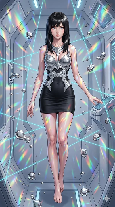 score_9, masterpiece, best quality, ultra-detailed, high-budget anime keyframe, editorial fashion photography, tasteful artistic composition, Caucasian woman, strictly human ears. cowboy shot from the thighs up, character and outfit filling the frame