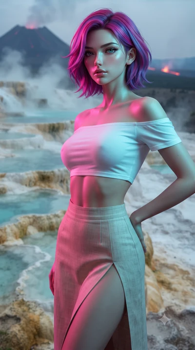 score_9, masterpiece, best quality, ultra-detailed, high-budget anime keyframe, editorial fashion photography, tasteful artistic composition, Caucasian woman, strictly human ears. close-up cowboy shot from the waist and thighs up, the character domin