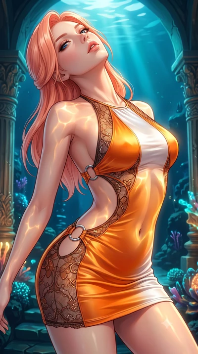 score_9, masterpiece, best quality, ultra-detailed, high-budget anime keyframe, semi-realistic 3D game render, editorial fashion photography, tasteful artistic composition, Japanese woman. close-up cowboy shot from the waist and thighs up, the charac