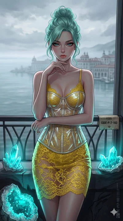score_9, masterpiece, best quality, ultra-detailed, high-budget anime keyframe, editorial fashion photography, tasteful artistic composition, Japanese woman. cowboy shot from the thighs up, character and outfit filling the frame for maximum editorial
