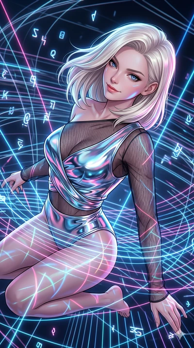 score_9, masterpiece, best quality, ultra-detailed, high-budget anime keyframe, editorial fashion photography, tasteful artistic composition, Caucasian woman, strictly human ears. Upper body close-up from the thighs up, character filling the screen f