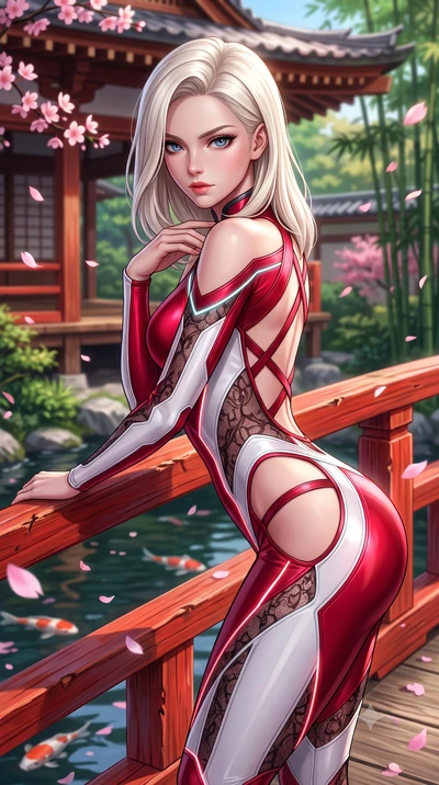 score_9, masterpiece, best quality, ultra-detailed, high-budget anime keyframe, semi-realistic 3D game render, editorial fashion photography, tasteful artistic composition, Caucasian woman. close-up cowboy shot from the waist and thighs up, the chara