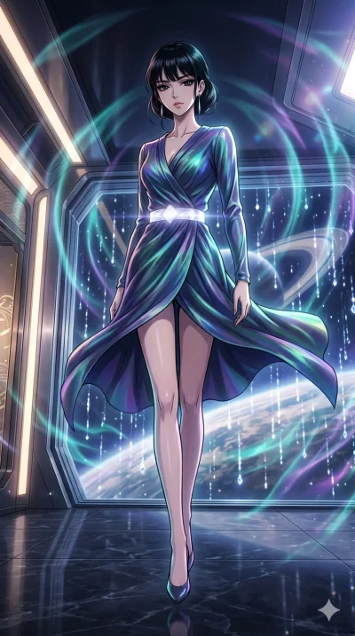 score_9, masterpiece, best quality, ultra-detailed, High-budget Anime Keyframe, vibrant colors, fluid line-art, expressive lighting, cinematic composition, Ufotable-style visual effects, top-tier animation quality, Japanese woman with delicate and el