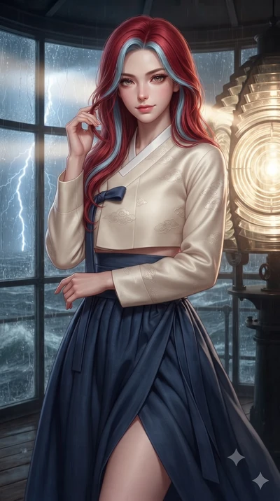 score_9, masterpiece, best quality, ultra-detailed, high-budget anime keyframe, editorial fashion photography, tasteful artistic composition, Caucasian woman, strictly human ears. close-up cowboy shot from the waist and thighs up, the character domin