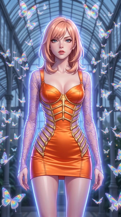score_9, masterpiece, best quality, ultra-detailed, high-budget anime keyframe, editorial fashion photography, tasteful artistic composition, Japanese woman. close-up cowboy shot from the waist and thighs up, the character dominates the composition, 