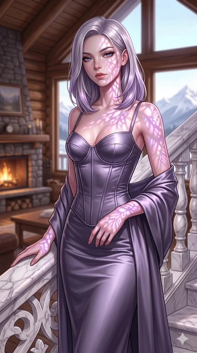 score_9, masterpiece, best quality, ultra-detailed, high-budget anime keyframe, editorial fashion photography, tasteful artistic composition, Caucasian woman, strictly human ears. cowboy shot from the thighs up, character and outfit filling the frame
