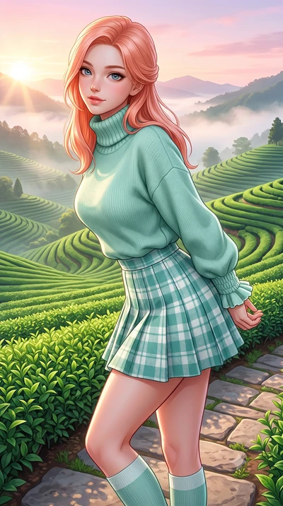 score_9, masterpiece, best quality, ultra-detailed, high-budget anime keyframe, semi-realistic 3D game render, editorial fashion photography, tasteful artistic composition, Japanese woman. close-up cowboy shot from the waist and thighs up, the charac