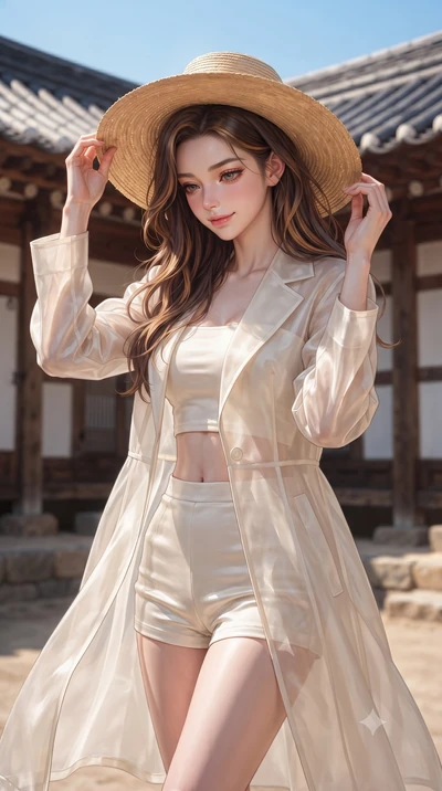 score_9, masterpiece, best quality, ultra-detailed, high-budget anime keyframe, editorial fashion photography, tasteful artistic composition, Korean woman woman. close-up cowboy shot from the waist and thighs up, the character dominates the compositi