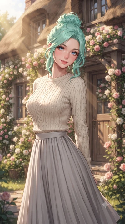 score_9, masterpiece, best quality, ultra-detailed, high-budget anime keyframe, editorial fashion photography, tasteful artistic composition, Japanese woman woman. close-up cowboy shot from the waist and thighs up, the character dominates the composi