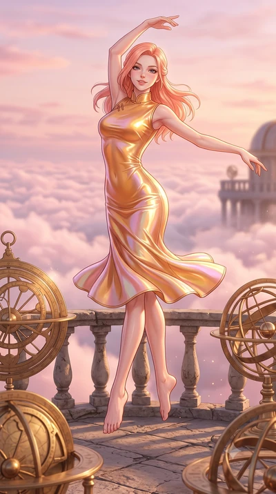 score_9, masterpiece, best quality, ultra-detailed, high-budget anime keyframe, editorial fashion photography, tasteful artistic composition, Japanese woman. low angle full-body shot from head to toe showing her feet, filling the entire 9:16 vertical