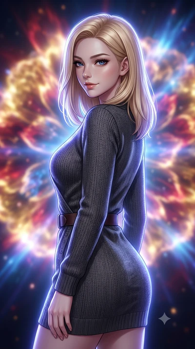 score_9, masterpiece, best quality, ultra-detailed, high-budget anime keyframe, editorial fashion photography, tasteful artistic composition, Korean woman. close-up cowboy shot from the waist and thighs up, the character dominates the composition, fi