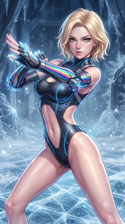 score_9, masterpiece, best quality, ultra-detailed, high-budget anime keyframe, semi-realistic 3D game render, editorial fashion photography, tasteful artistic composition, Caucasian woman. close-up cowboy shot from the waist and thighs up, the chara