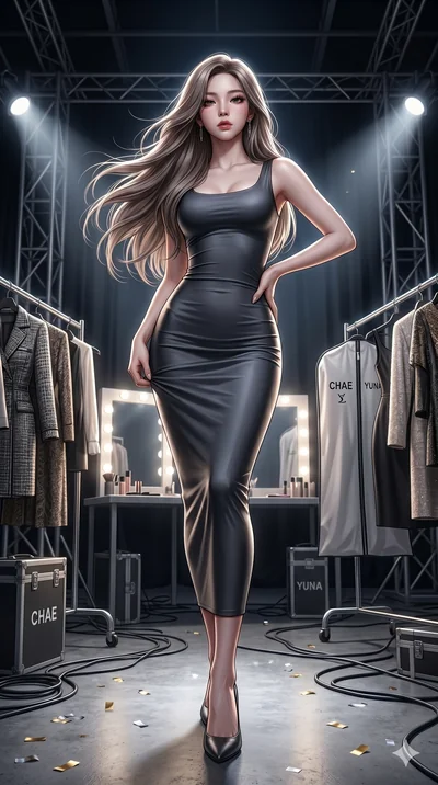 score_9, masterpiece, best quality, ultra-detailed, highly detailed CG unity 8k render, an incredibly beautiful Korean anime girl. Dynamic low angle shot filling the frame. She has an absolutely perfect 8-heads proportion, an exceptionally tall femal