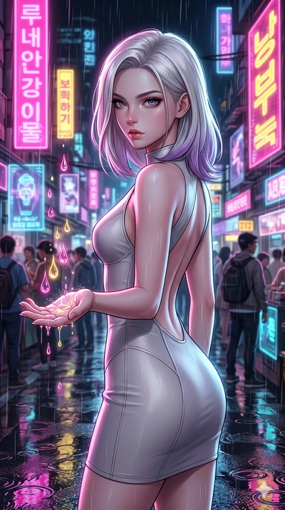 score_9, masterpiece, best quality, ultra-detailed, high-budget anime keyframe, editorial fashion photography, tasteful artistic composition, Caucasian woman, strictly human ears. Upper body close-up from the thighs up, character filling the screen f